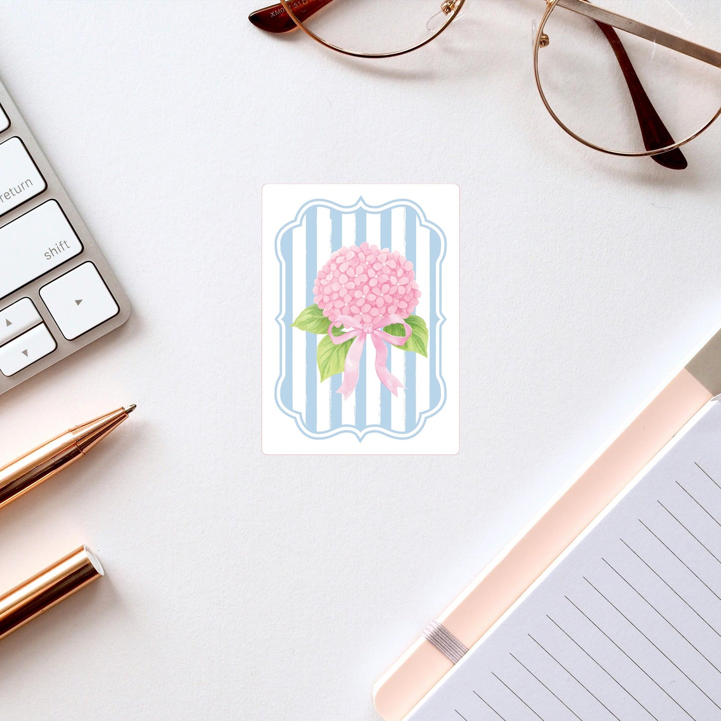 Vinyl Sticker-Hydrangea Cottage Pink -2