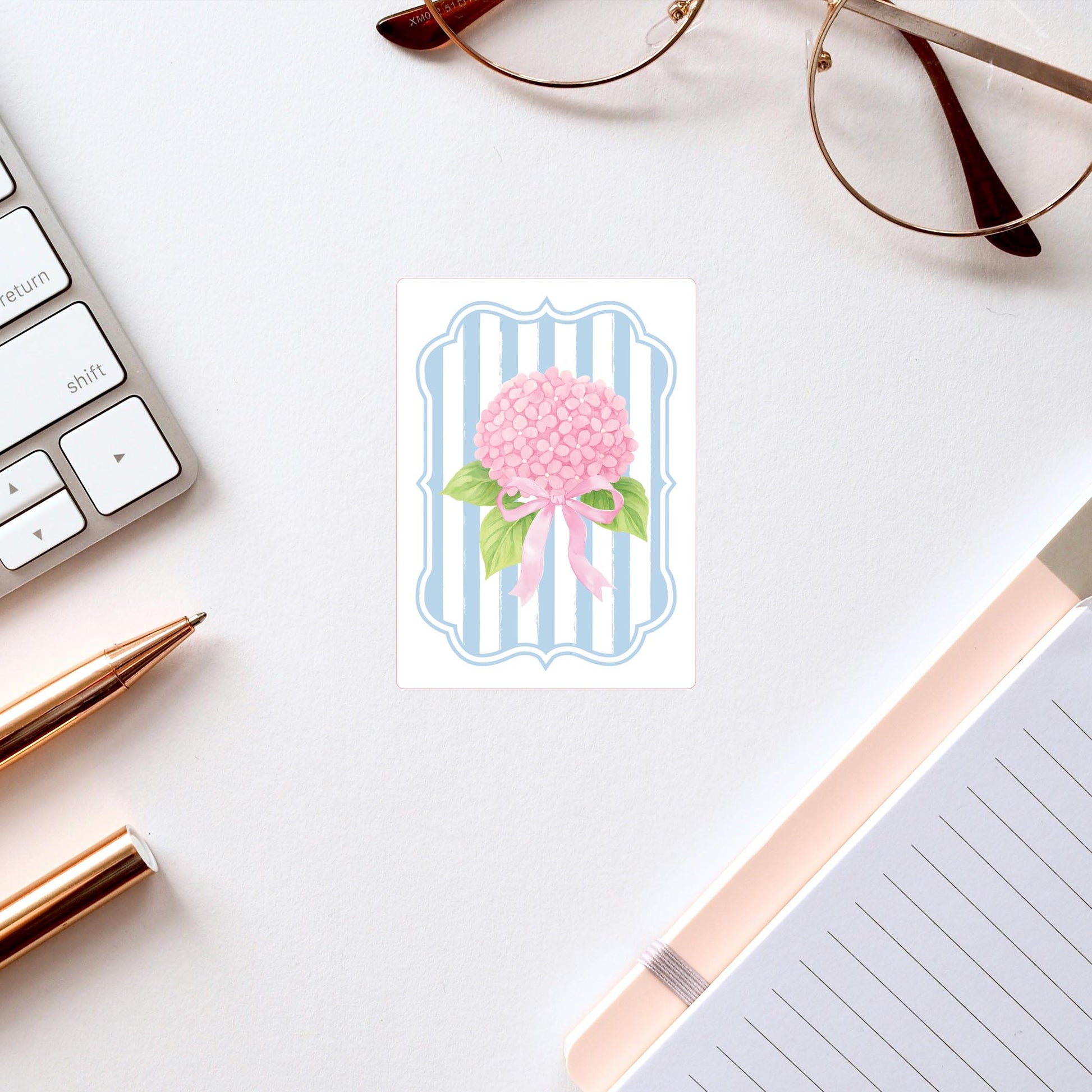 Vinyl Sticker-Hydrangea Cottage Pink -2