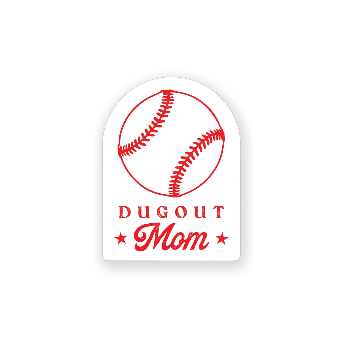 Vinyl Sticker-Little League Dugout Mom 2 -0