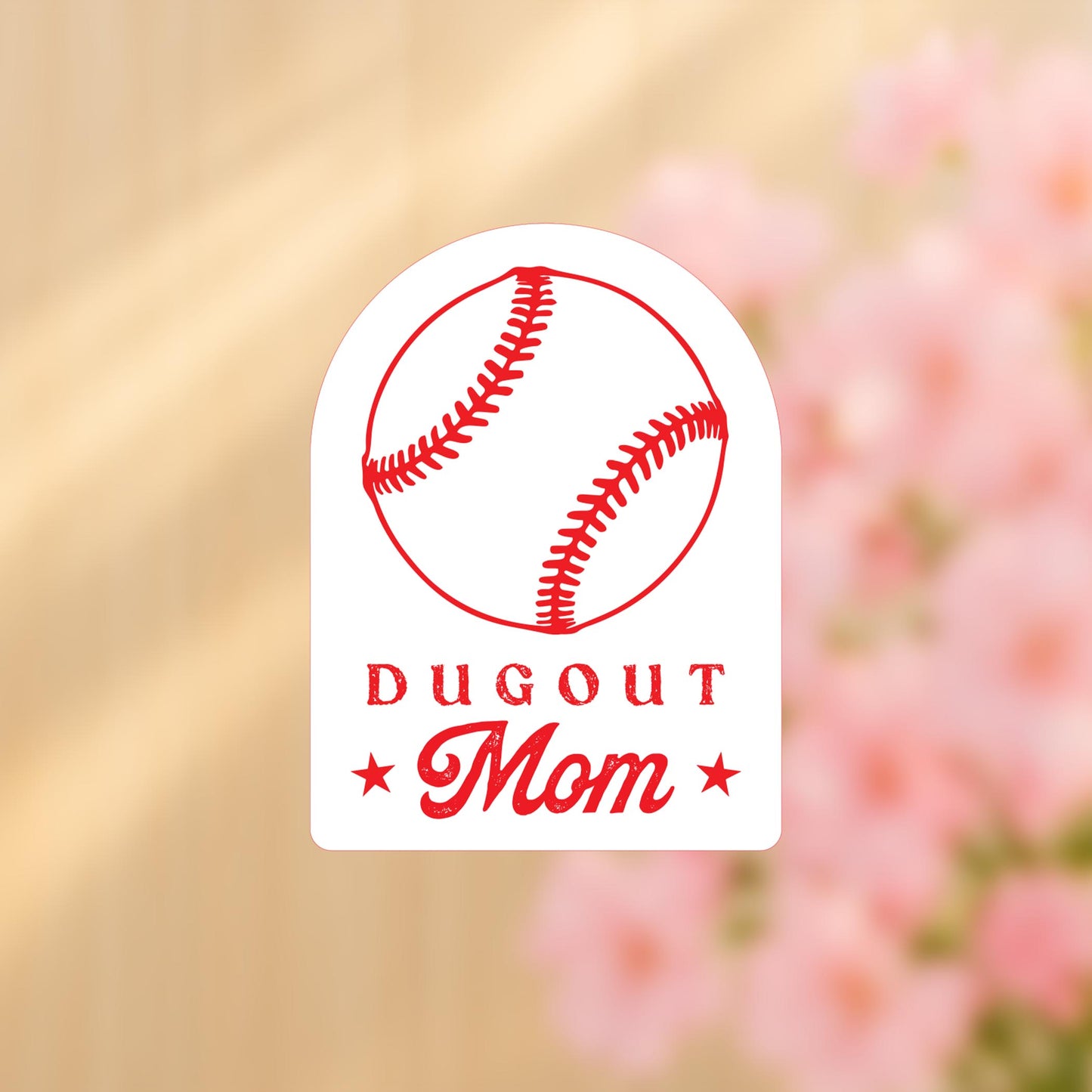 Vinyl Sticker-Little League Dugout Mom 2 -4