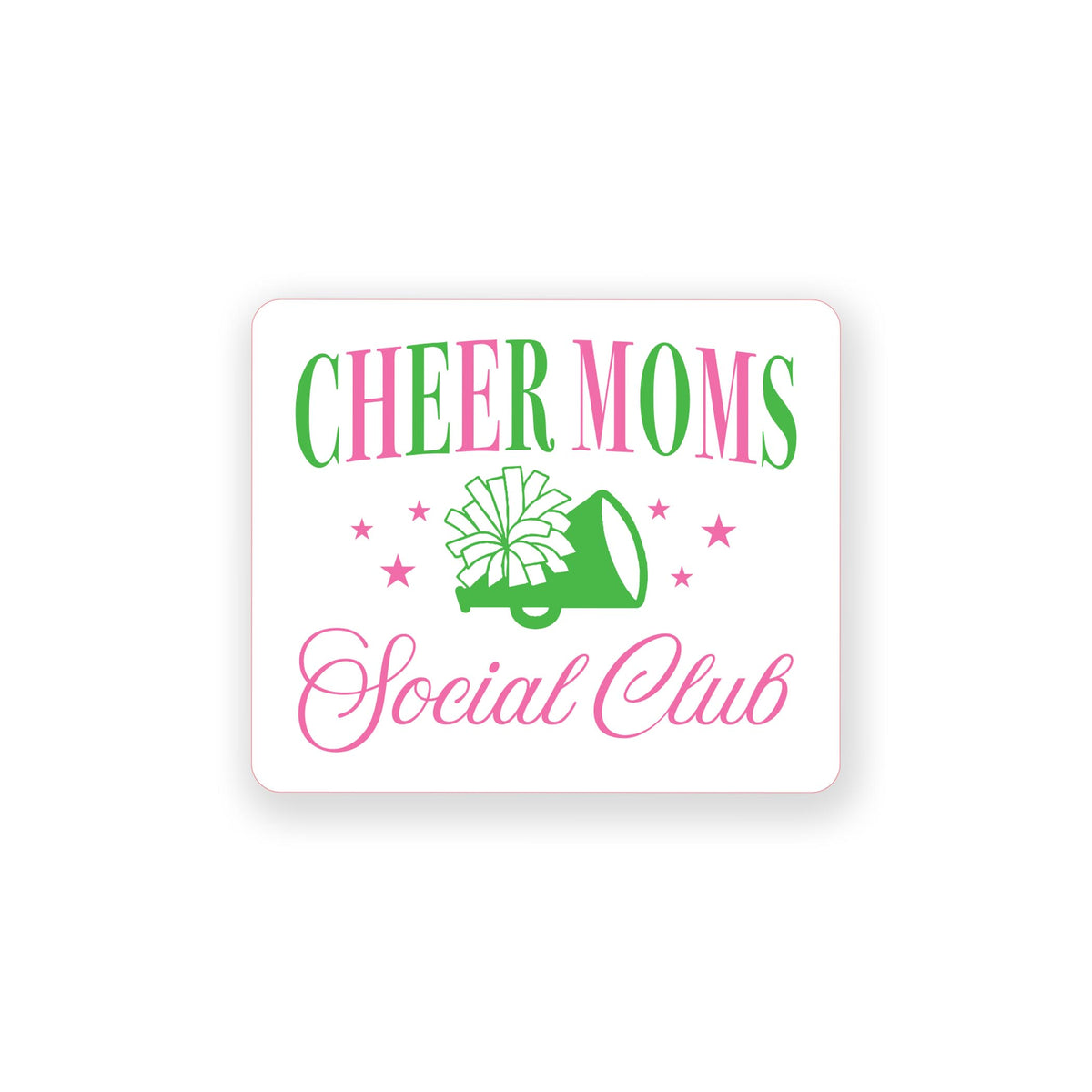 Vinyl Sticker-Cheer Moms Social Club -0