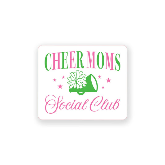 Vinyl Sticker-Cheer Moms Social Club -0