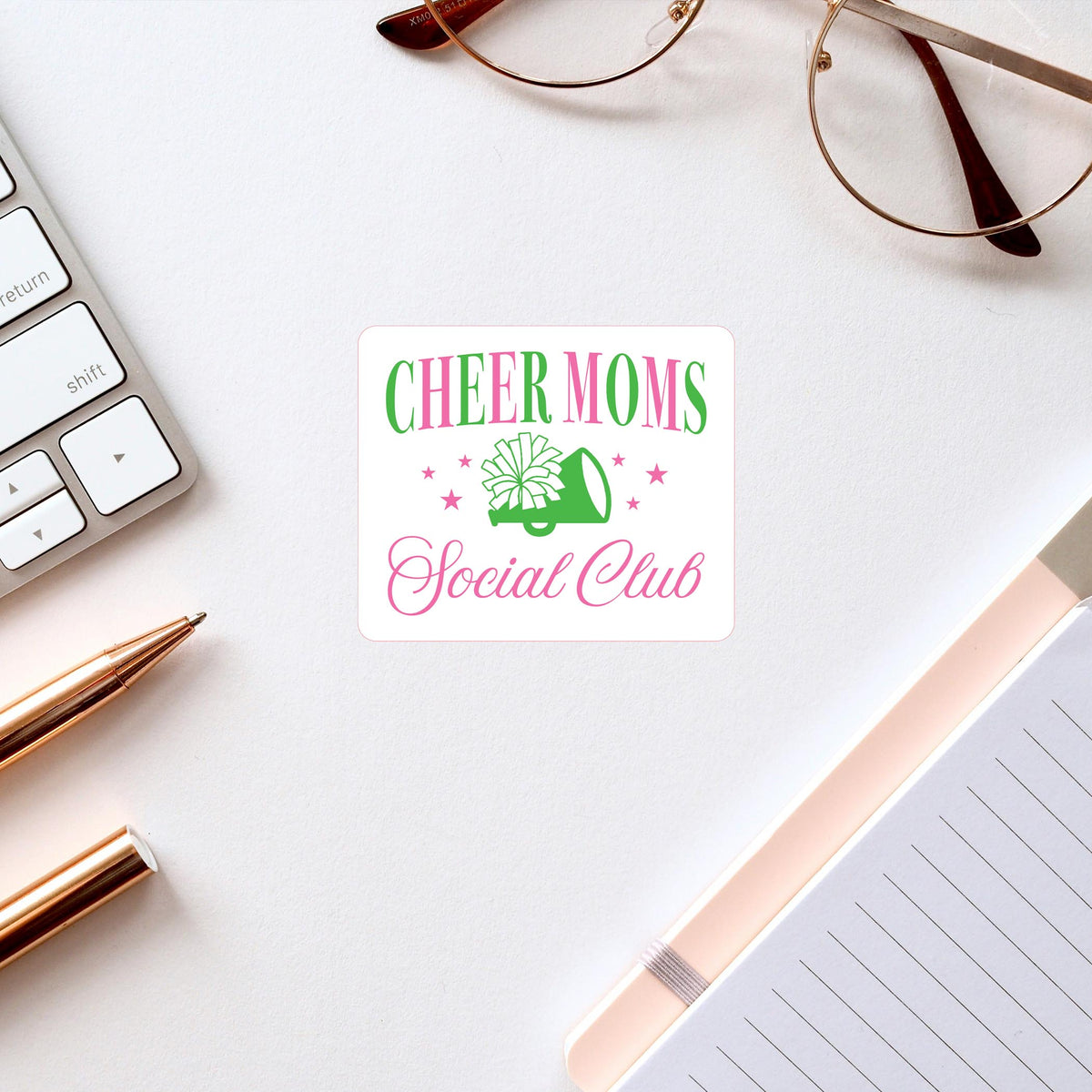 Vinyl Sticker-Cheer Moms Social Club -2