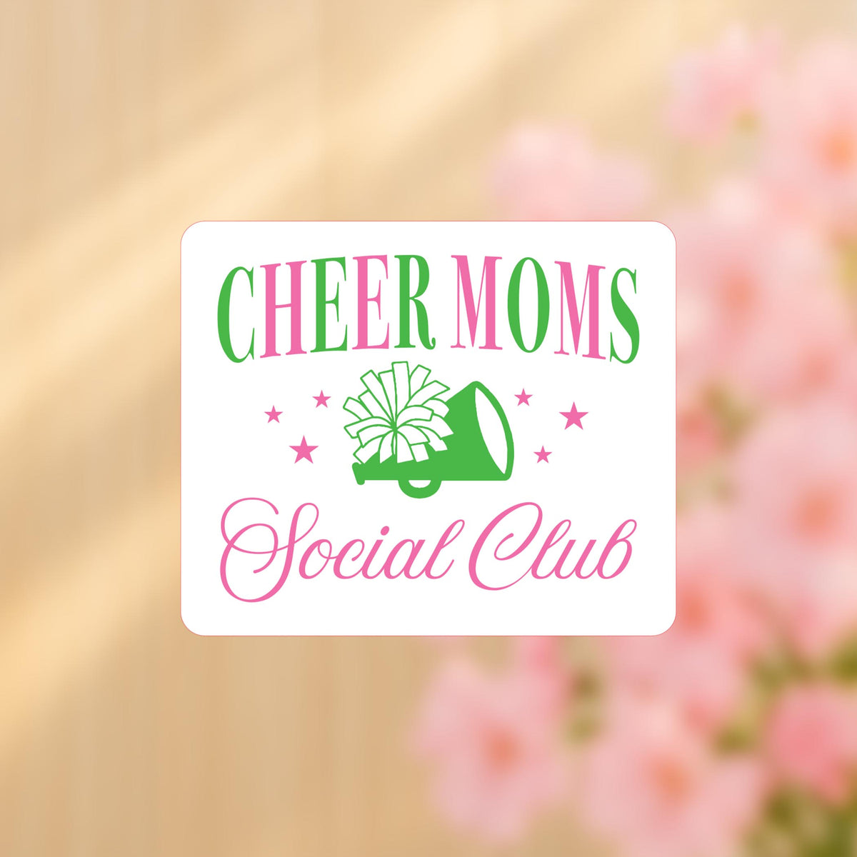 Vinyl Sticker-Cheer Moms Social Club -4