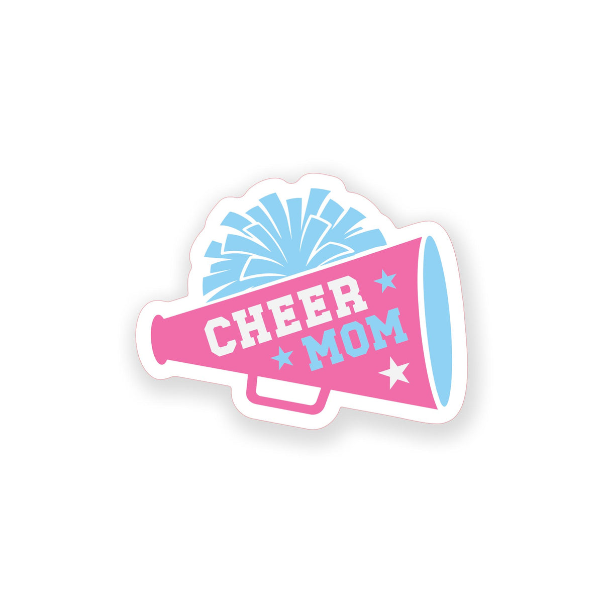 Vinyl Sticker-Cheer Mom Megaphone -0
