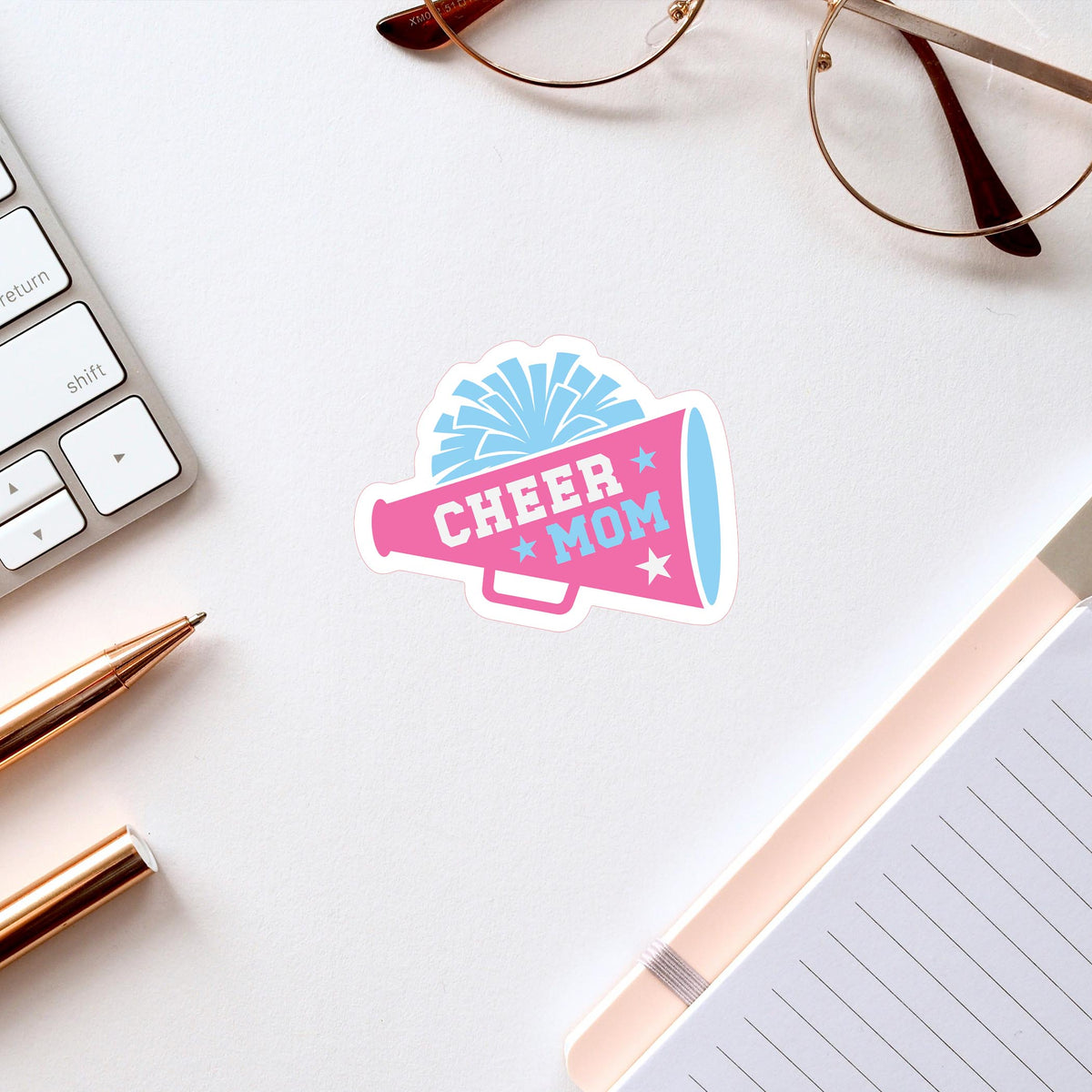 Vinyl Sticker-Cheer Mom Megaphone -2