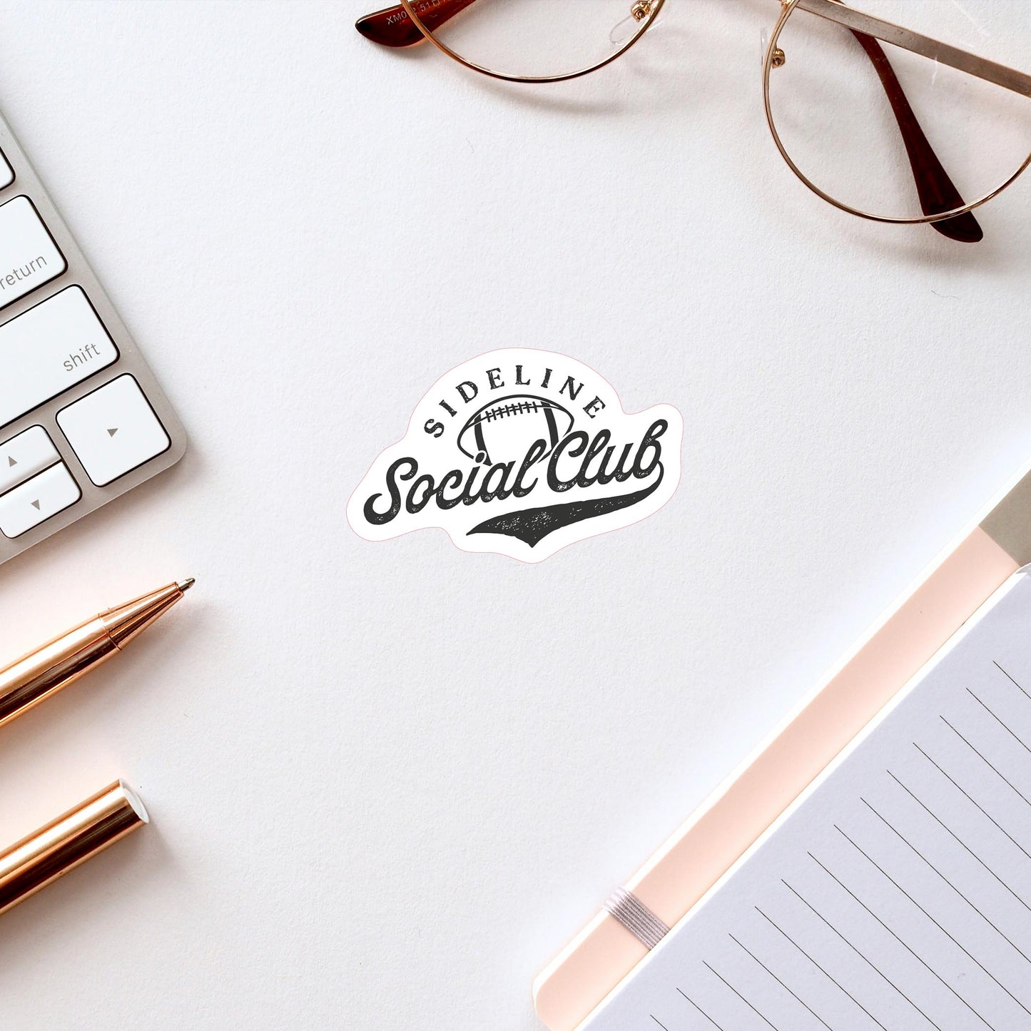 Vinyl Sticker-Football Mom Sideline Social Club -2