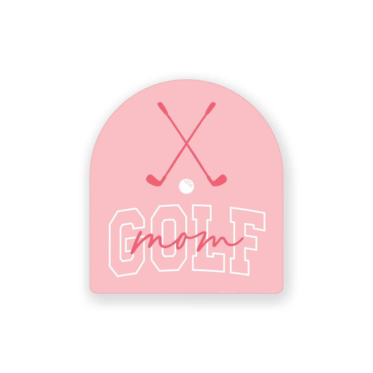 Vinyl Sticker-Golf Mom Pink -0