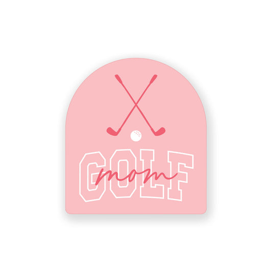 Vinyl Sticker-Golf Mom Pink -0