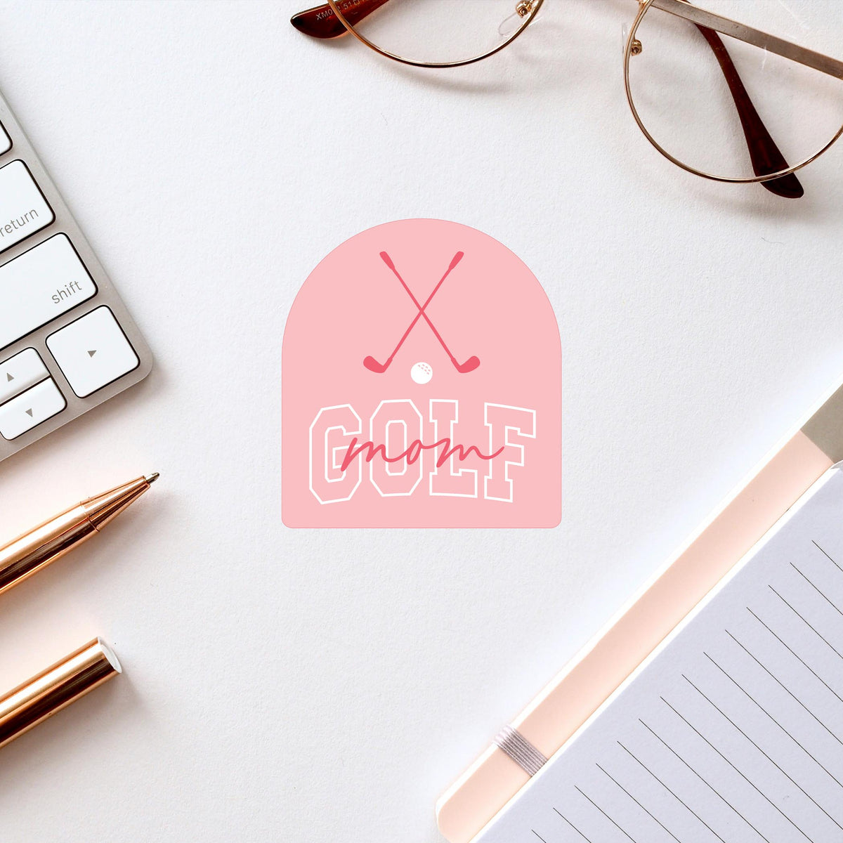 Vinyl Sticker-Golf Mom Pink -2