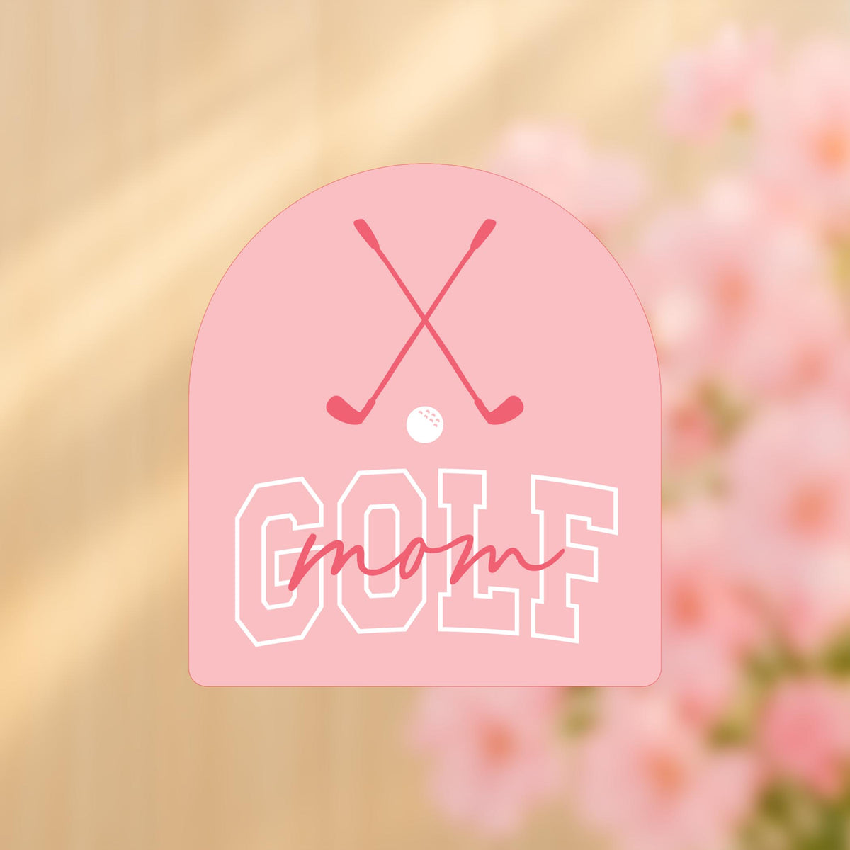 Vinyl Sticker-Golf Mom Pink -4