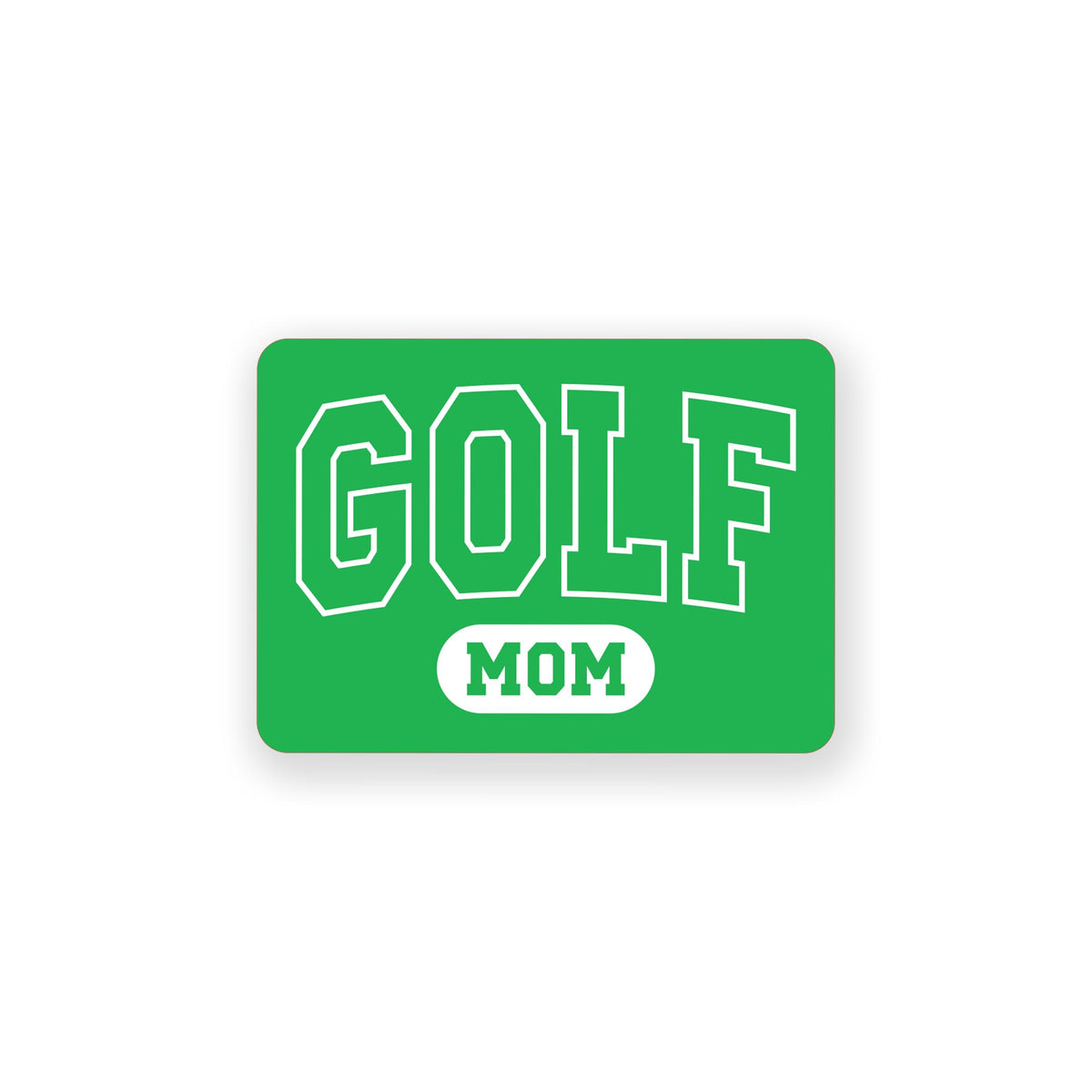 Vinyl Sticker-Golf Mom Green -0