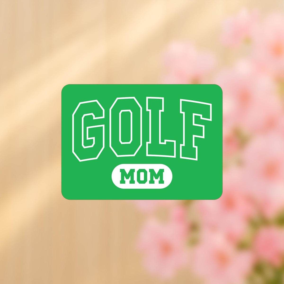 Vinyl Sticker-Golf Mom Green -4