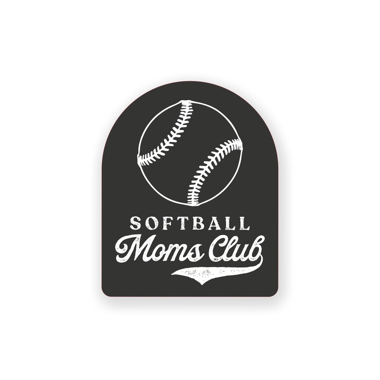 Vinyl Sticker-Softball Moms Club -0