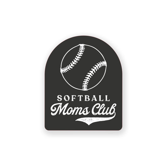 Vinyl Sticker-Softball Moms Club -0