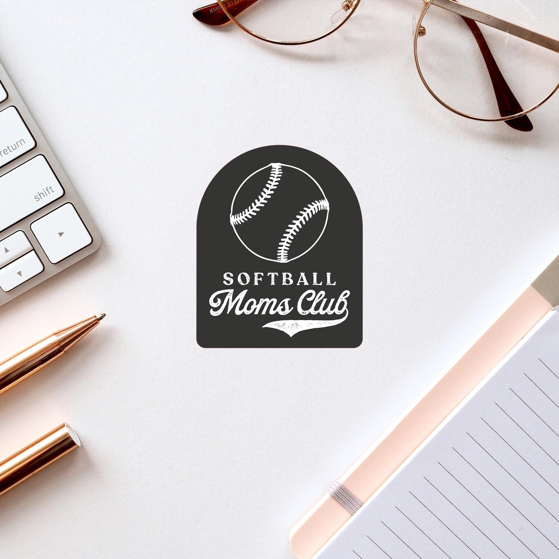 Vinyl Sticker-Softball Moms Club -2