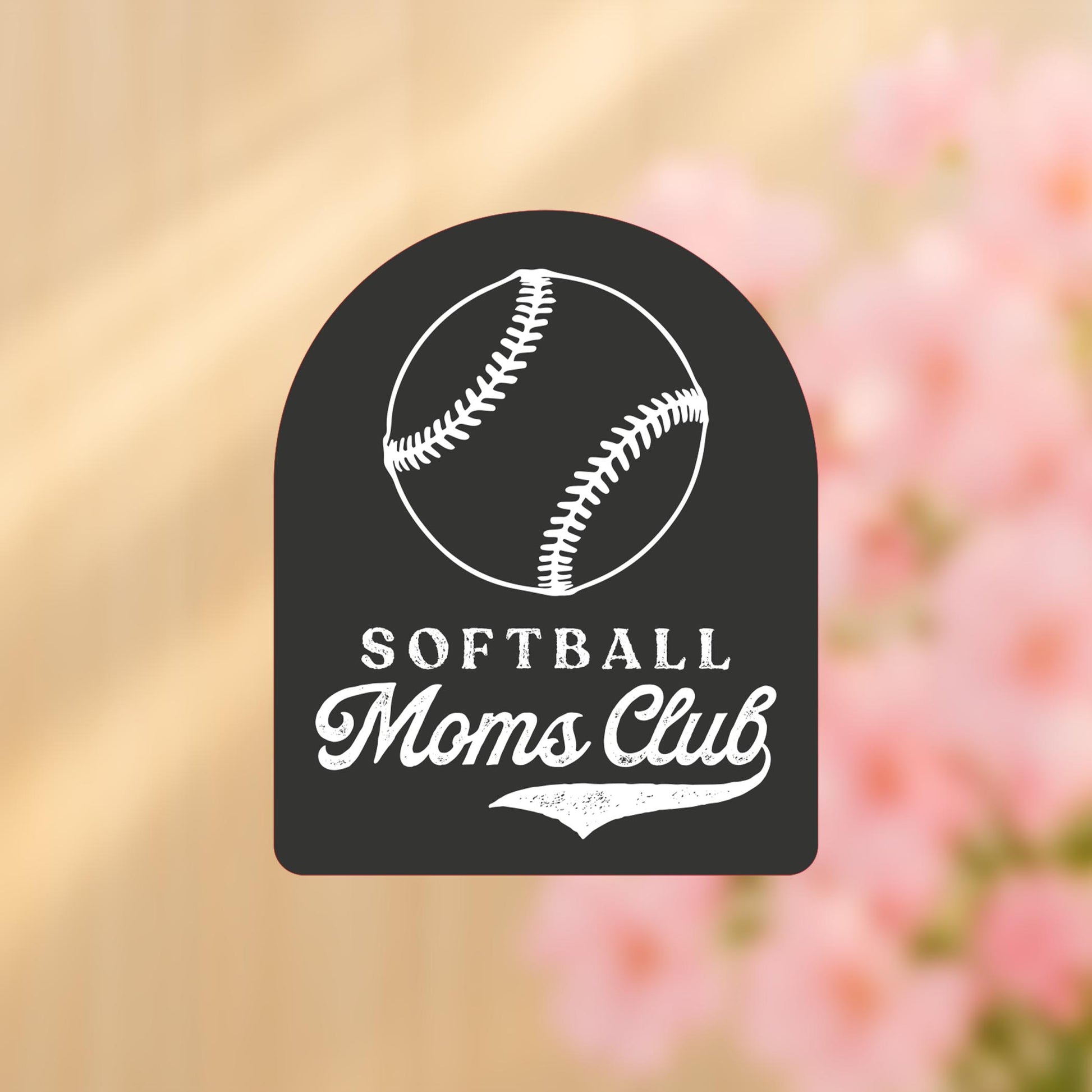 Vinyl Sticker-Softball Moms Club -4