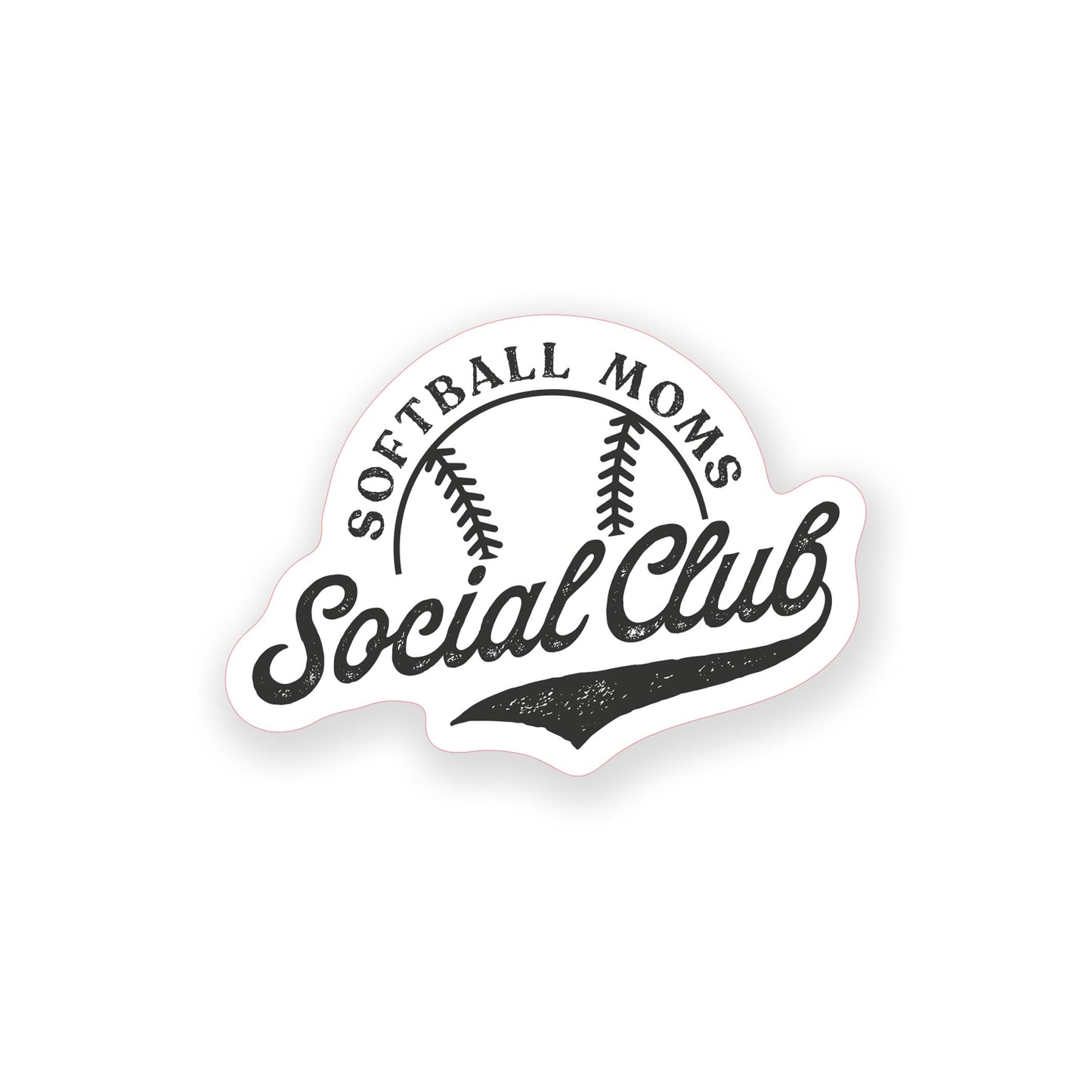 Vinyl Sticker-Softball Moms Social Club -0