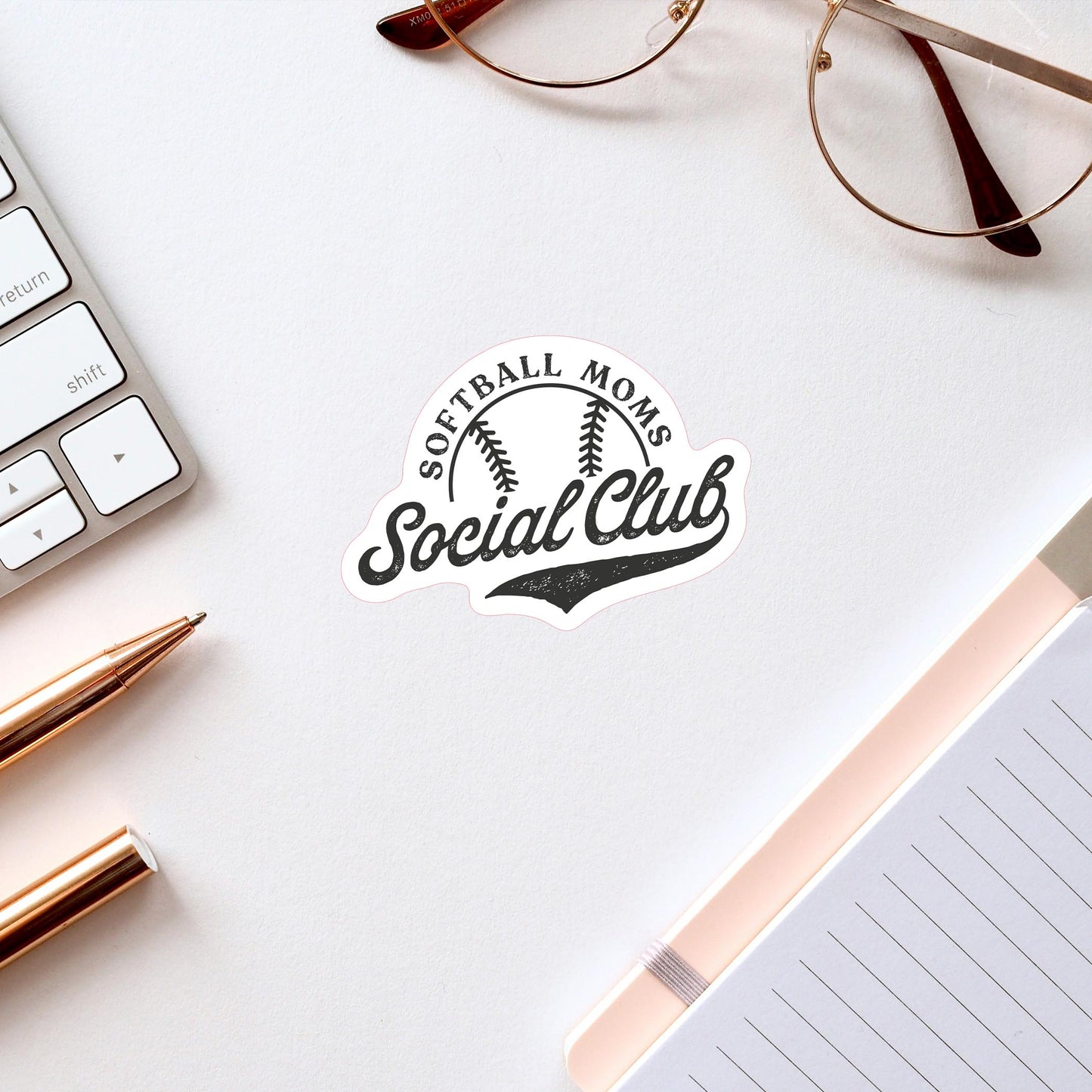 Vinyl Sticker-Softball Moms Social Club -2