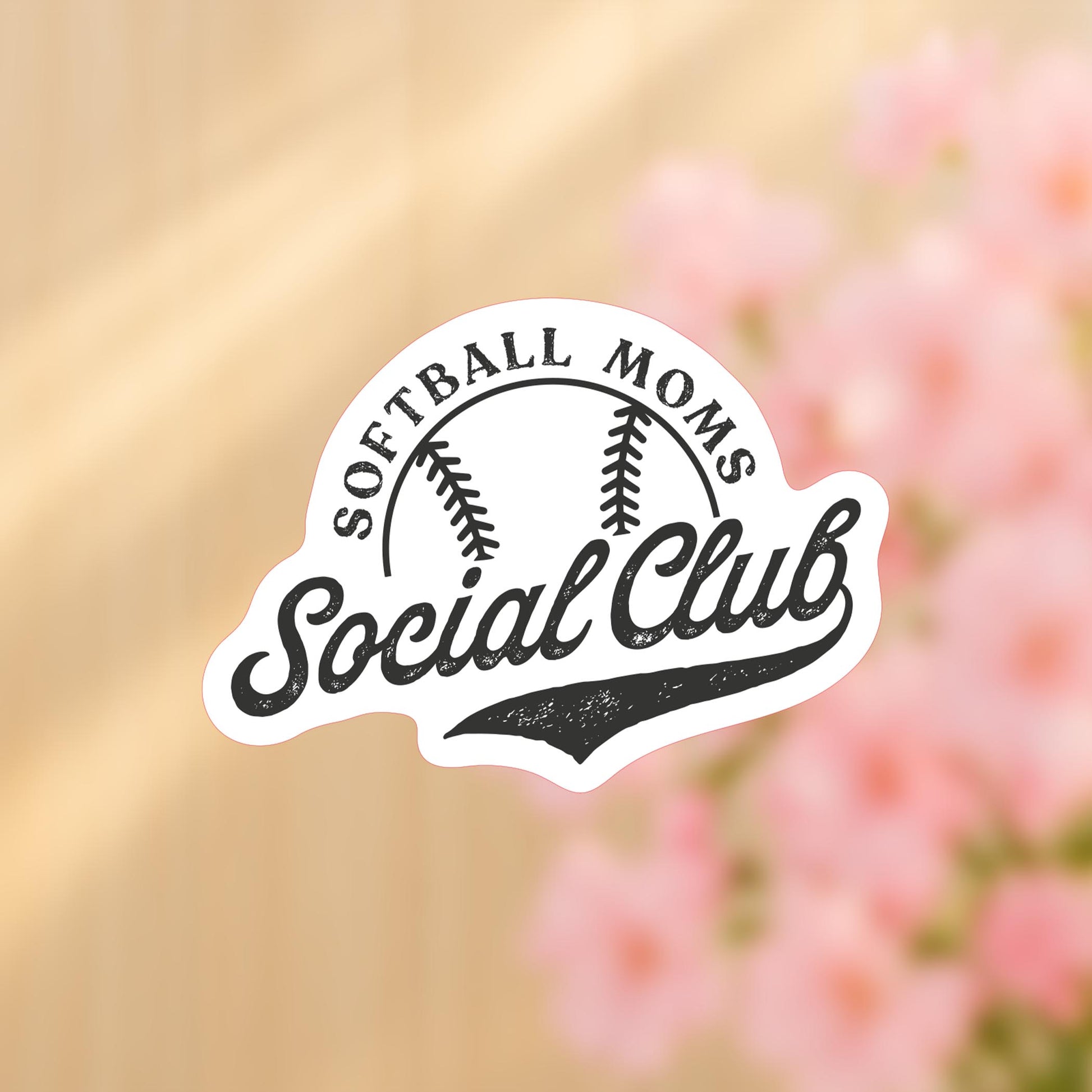 Vinyl Sticker-Softball Moms Social Club -4