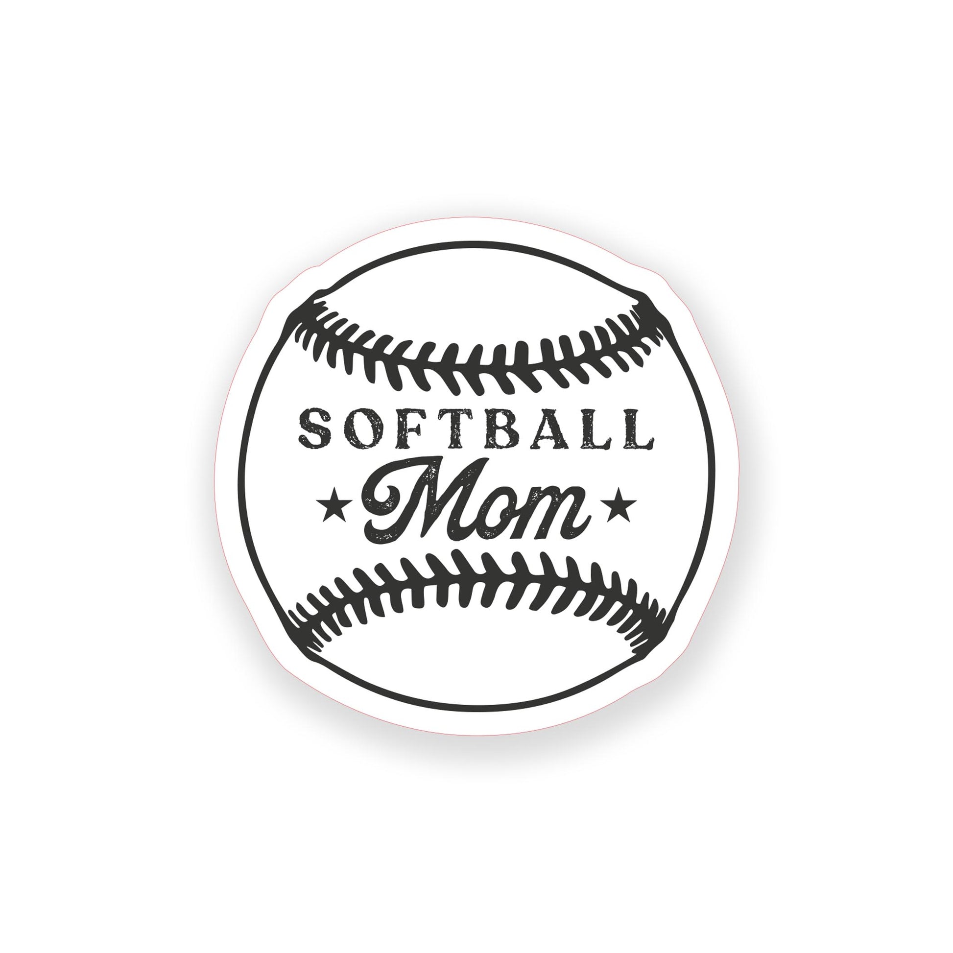 Vinyl Sticker-Softball Mom -0