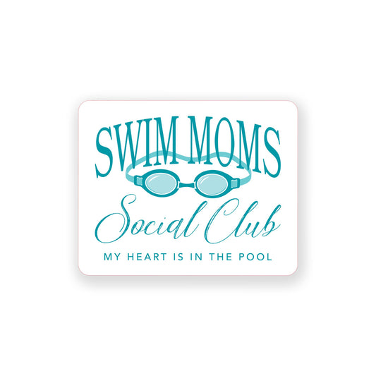 Vinyl Sticker-Swim Moms Social Club -0