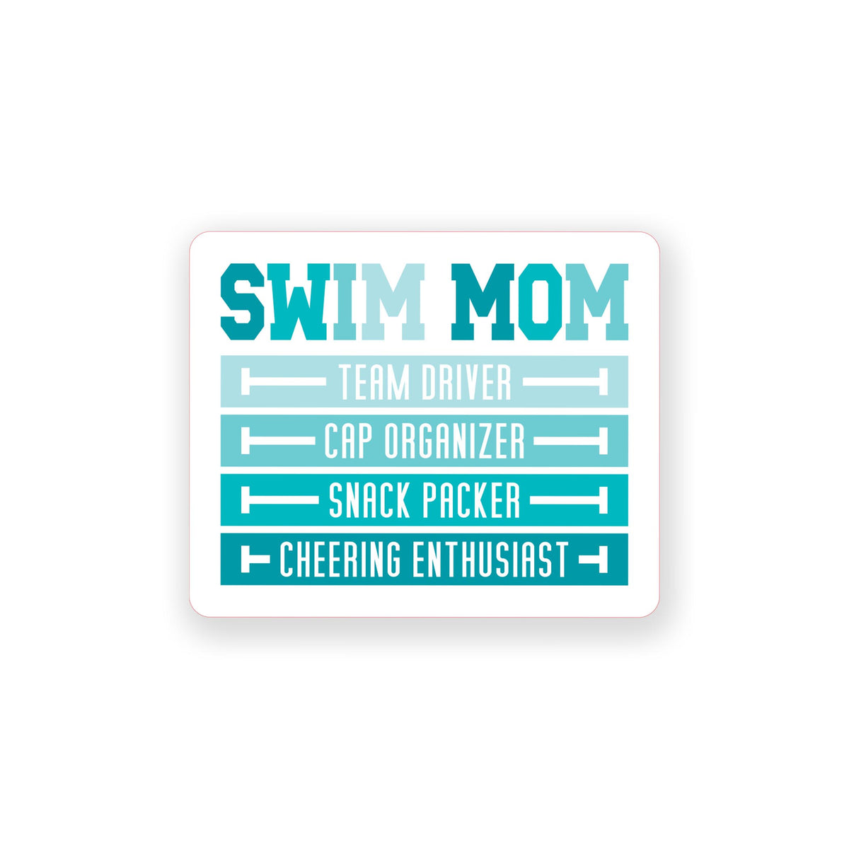 Vinyl Sticker-Swim Mom -0
