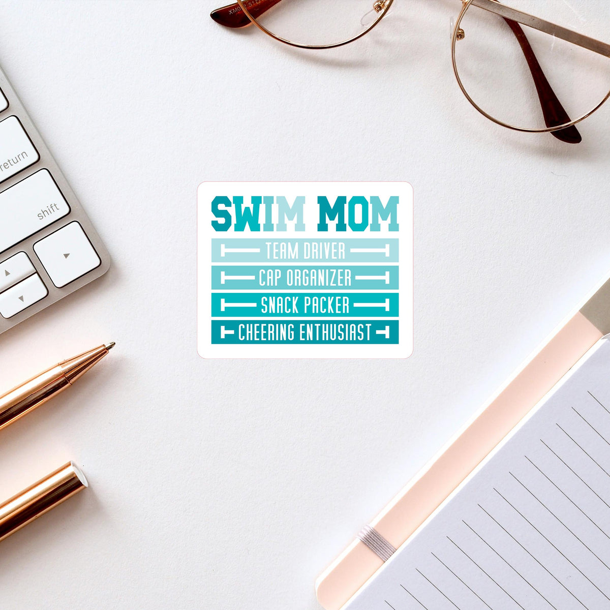 Vinyl Sticker-Swim Mom -2