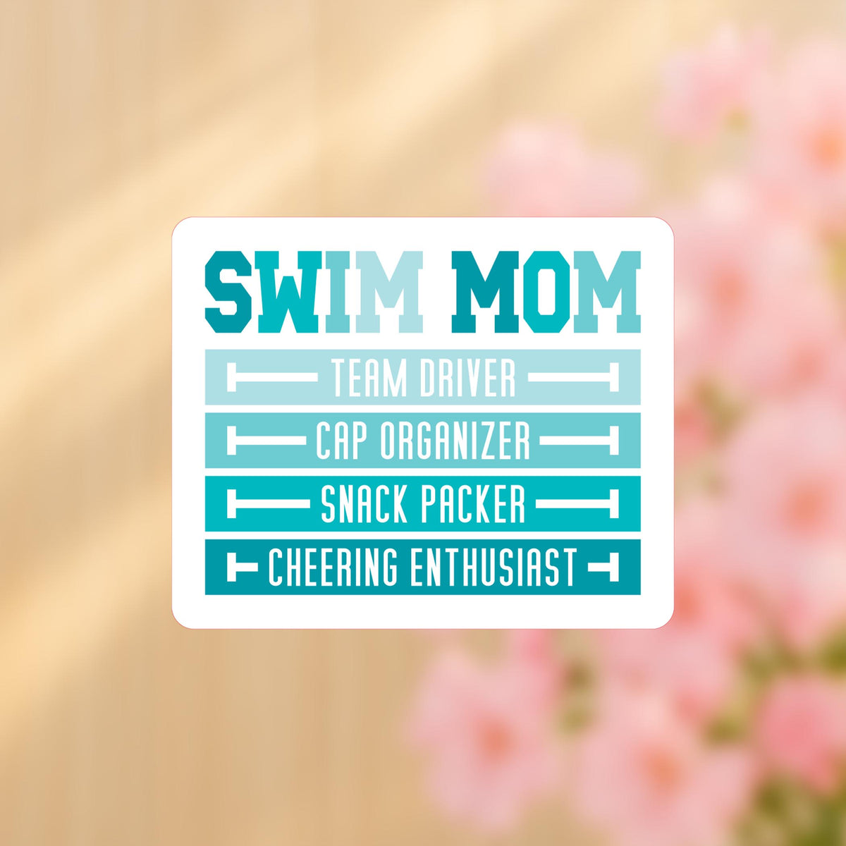 Vinyl Sticker-Swim Mom -4