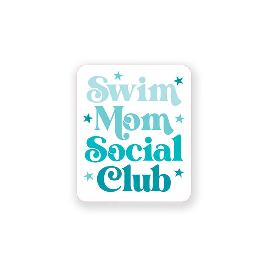 Vinyl Sticker-Swim Mom Social Club -0