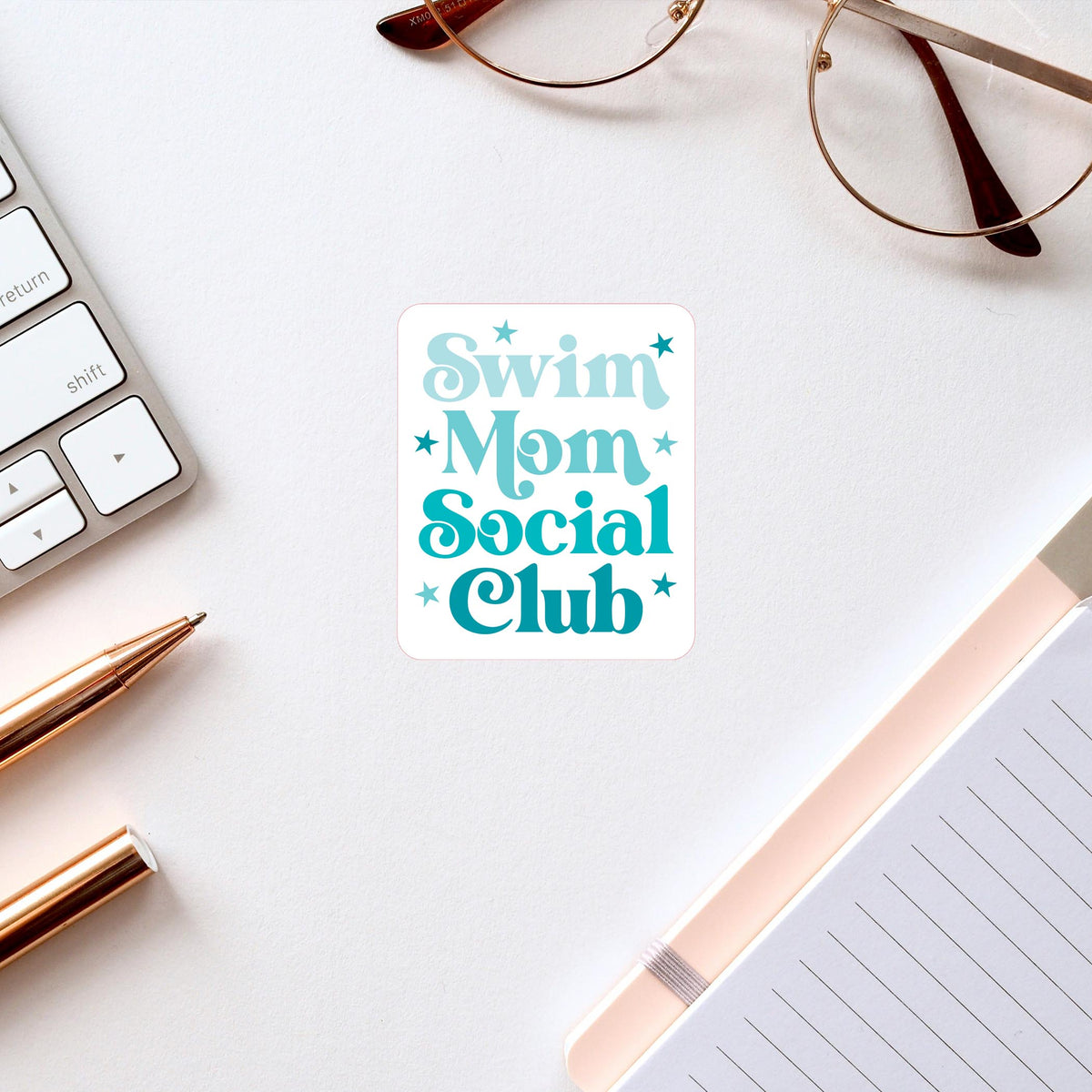 Vinyl Sticker-Swim Mom Social Club -2