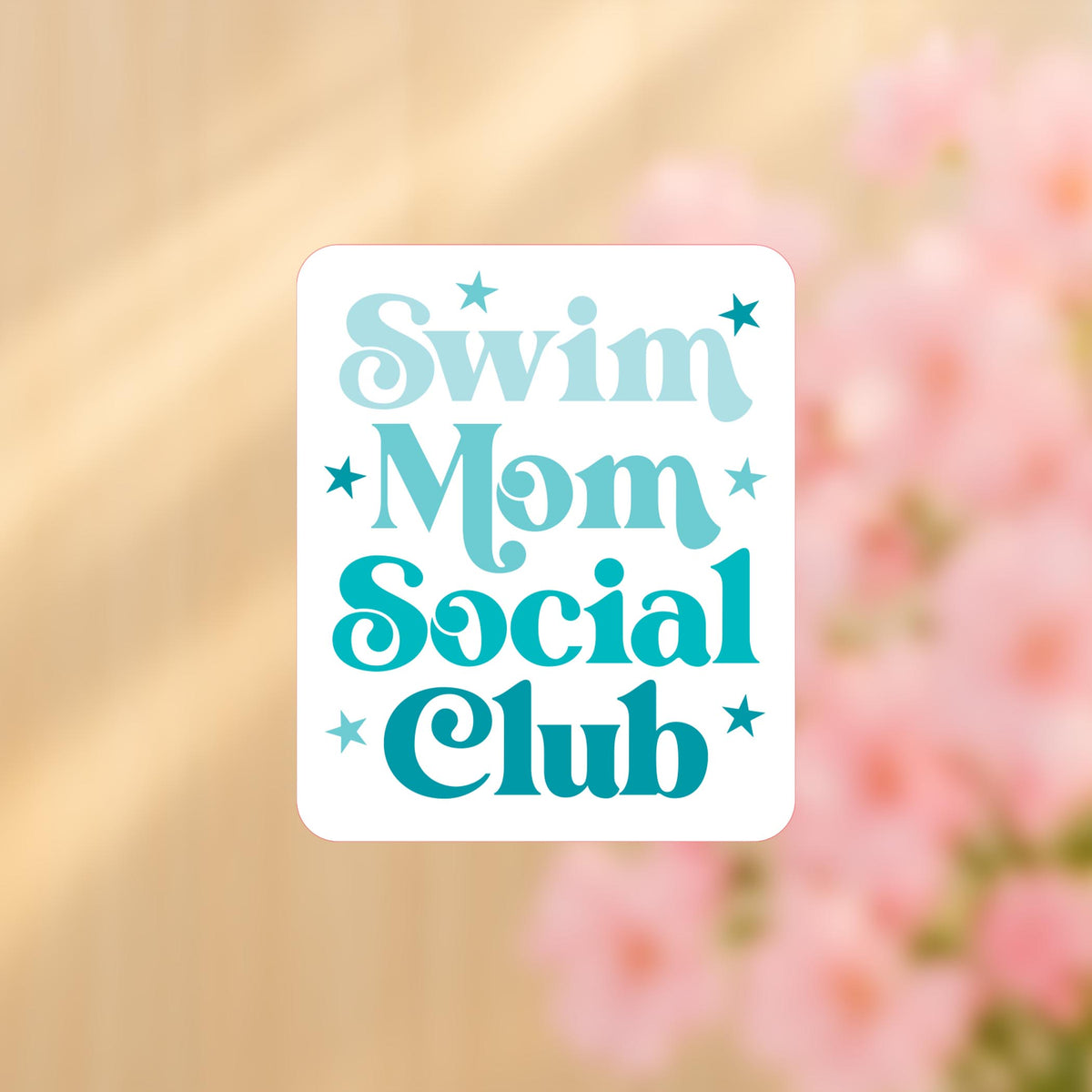 Vinyl Sticker-Swim Mom Social Club -4