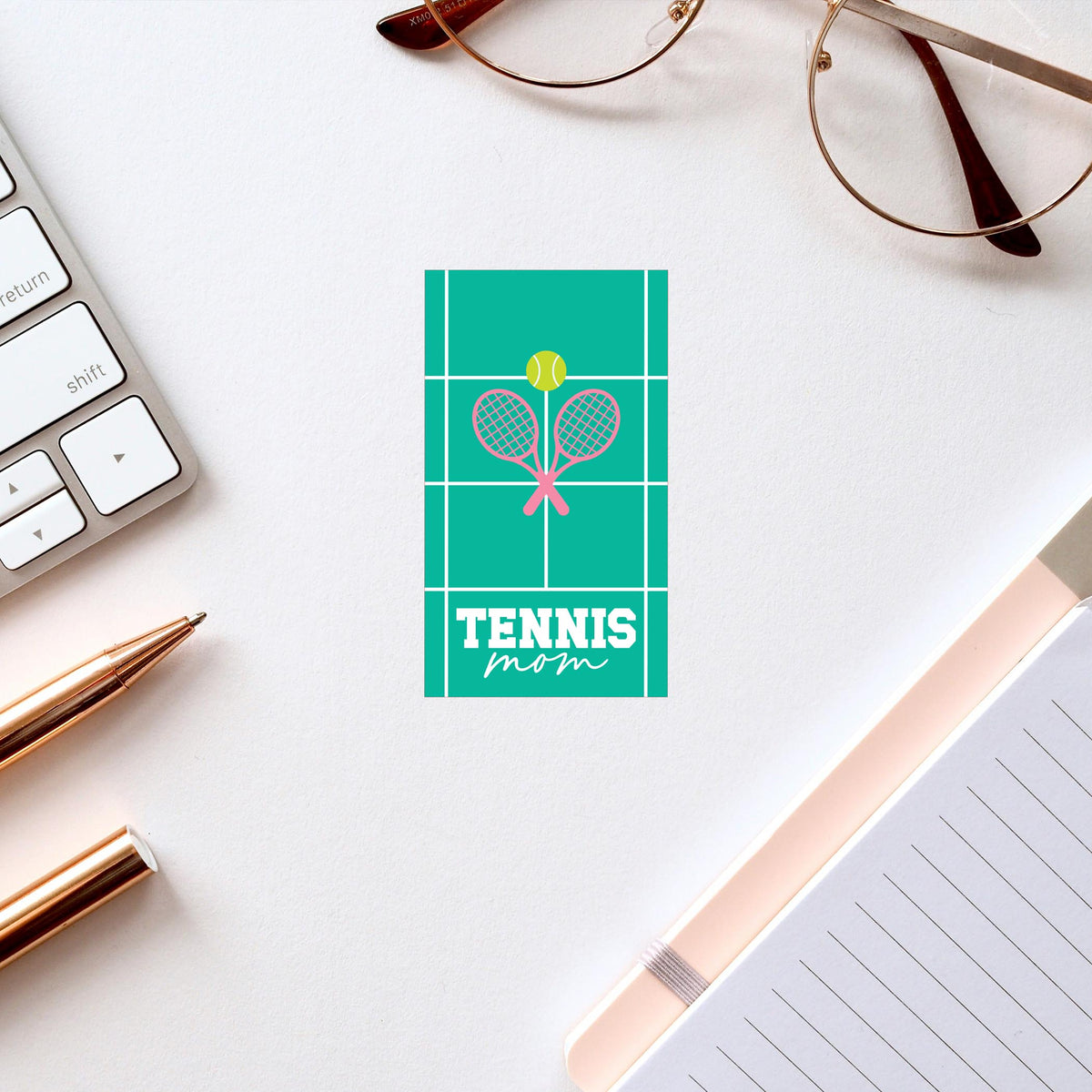 Vinyl Sticker-Tennis Mom Court -2