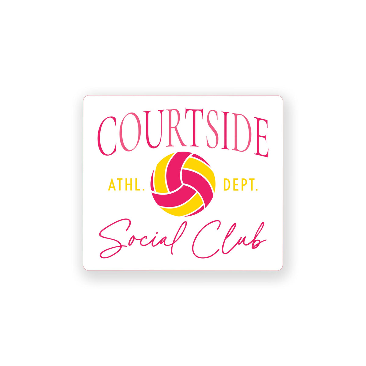 Vinyl Sticker-Volleyball Mom Courtside -0