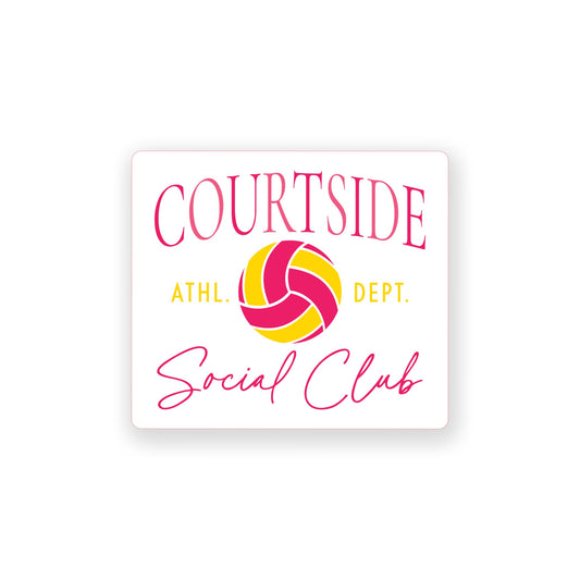 Vinyl Sticker-Volleyball Mom Courtside -0