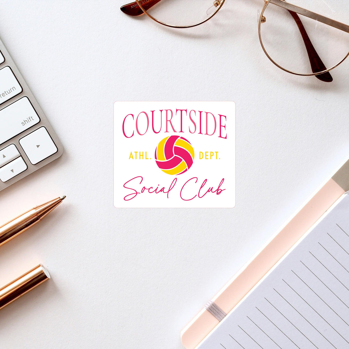 Vinyl Sticker-Volleyball Mom Courtside -2