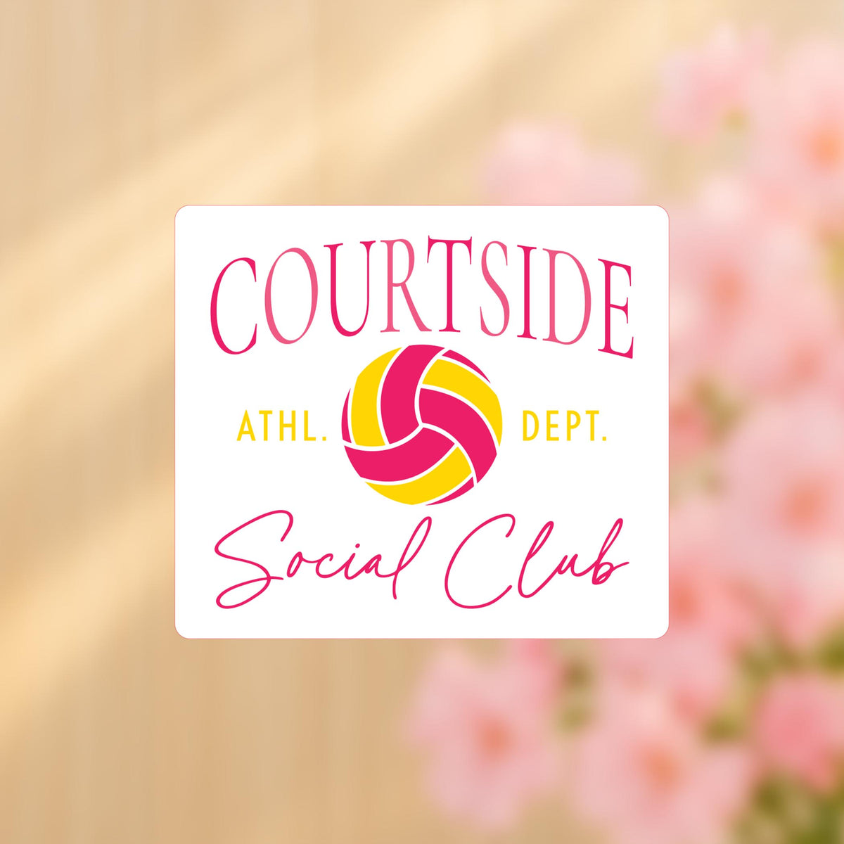 Vinyl Sticker-Volleyball Mom Courtside -4