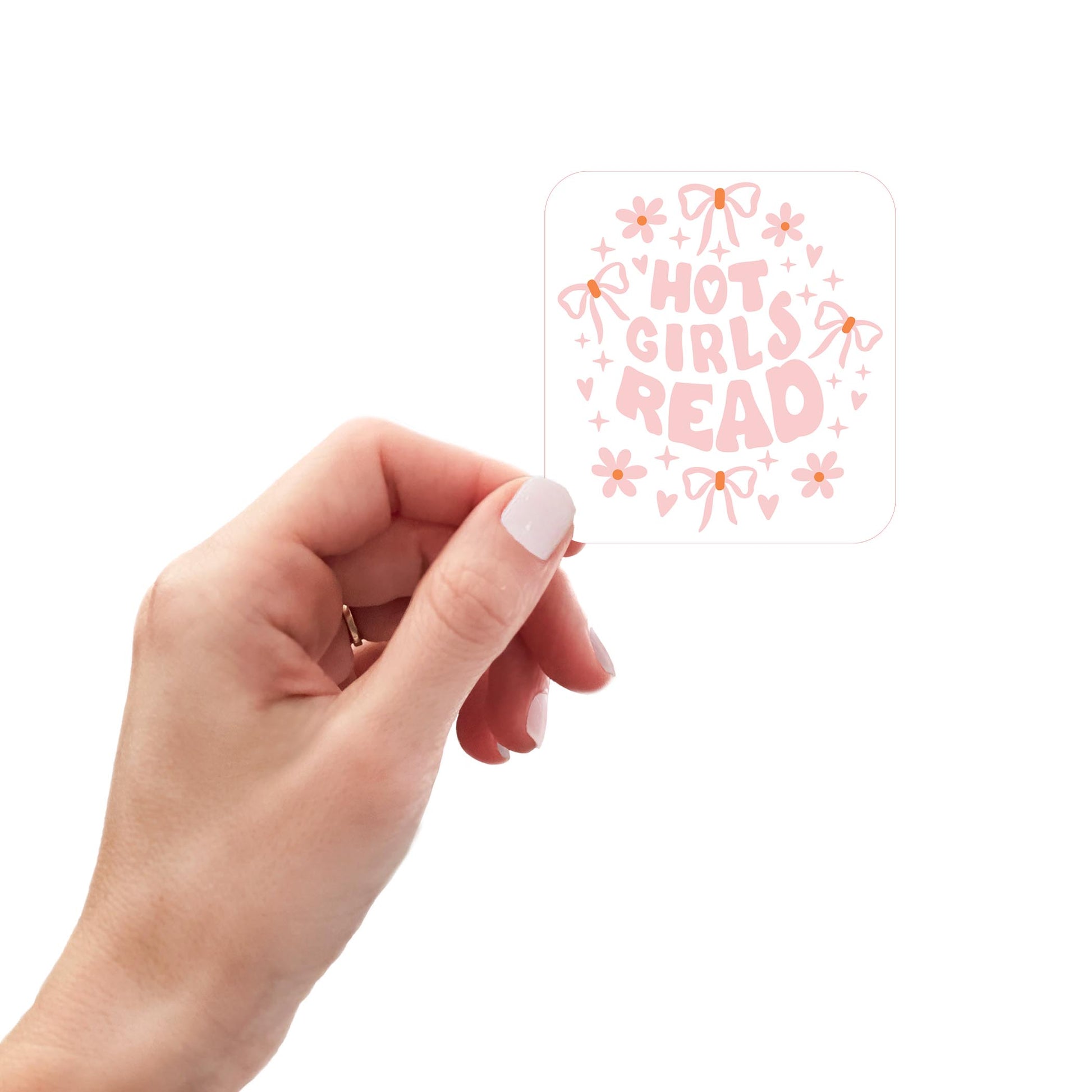 Vinyl Sticker-Hot Girls Read -0