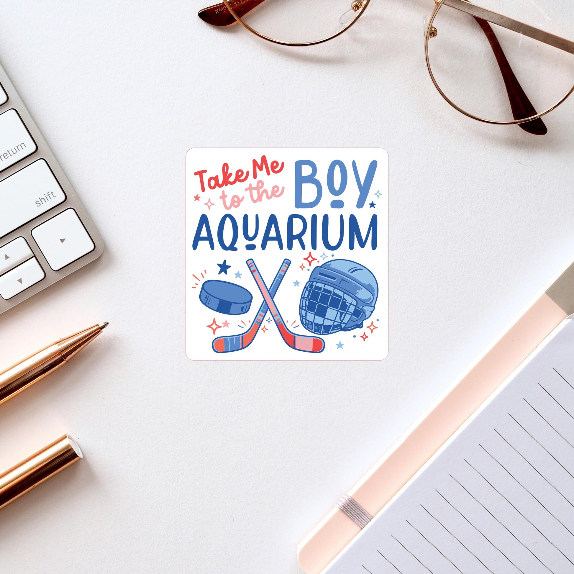 Vinyl Sticker-Boy Aquarium Icons -2