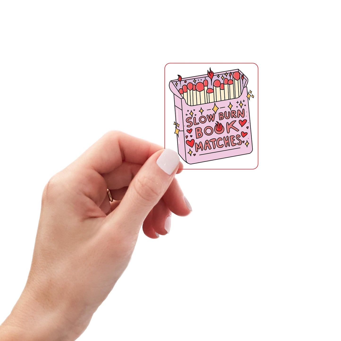 Vinyl Sticker-Slow Burn Book Matches -0