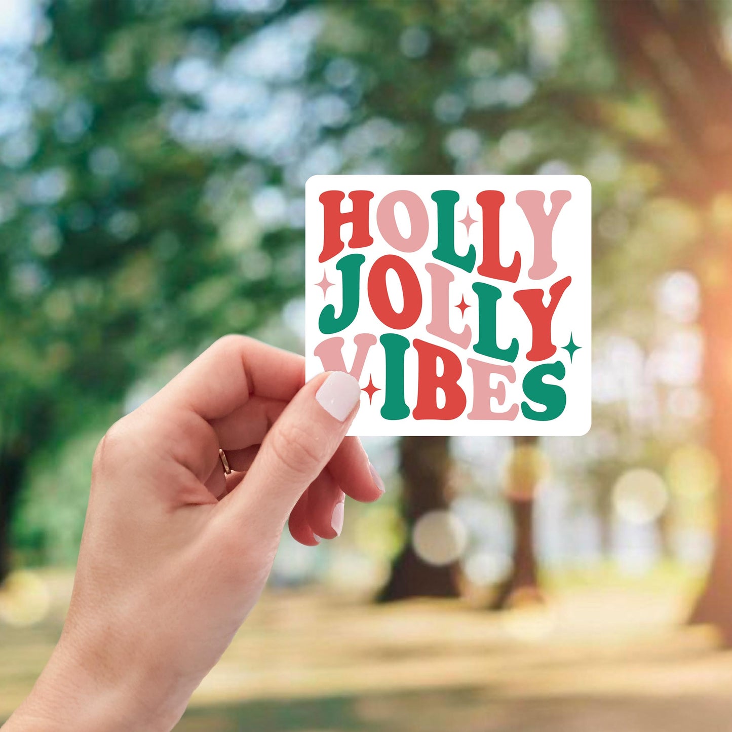 Vinyl Sticker-Holly Jolly Vibes