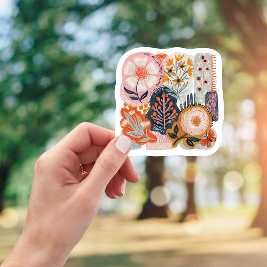 Vinyl Sticker-Pretty Things Abstract Florals