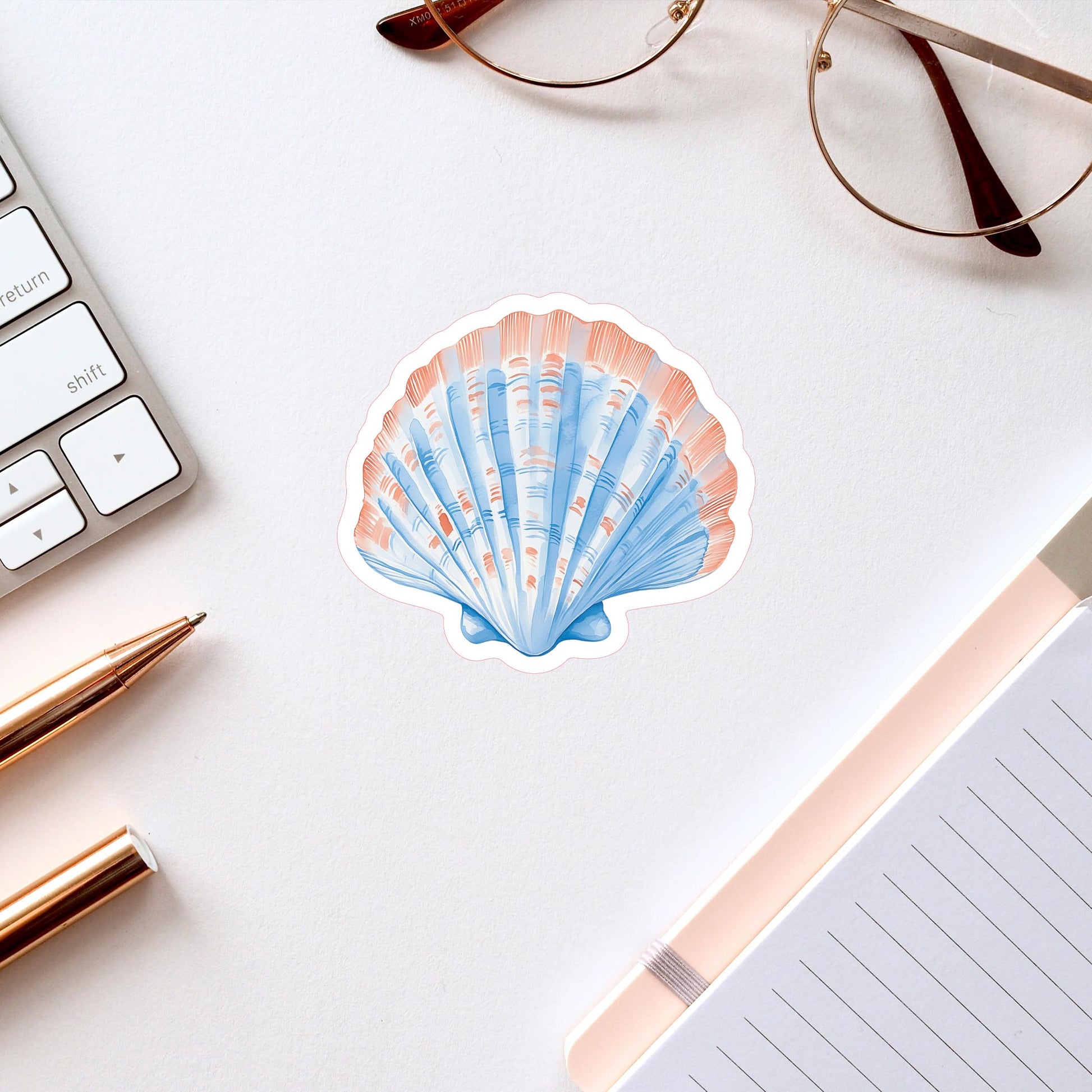 Vinyl Sticker-New England Tides Shell -2