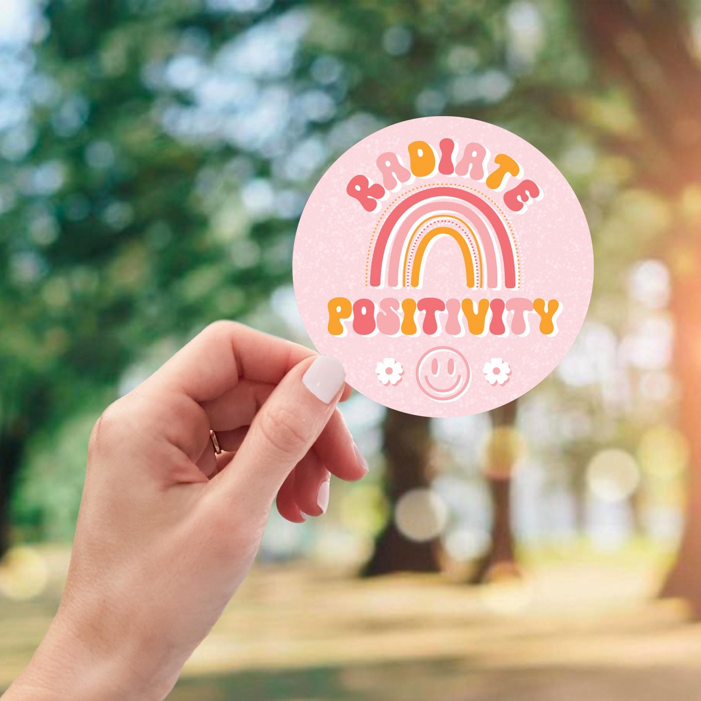 Vinyl Sticker-Happy Plans Radiate Positivity