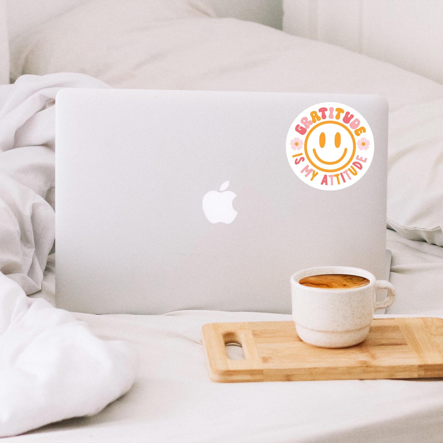 Vinyl Sticker-Happy Plans Gratitude Is My Attitude