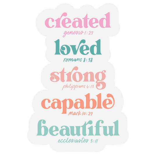 Created Loved Vinyl Magnet