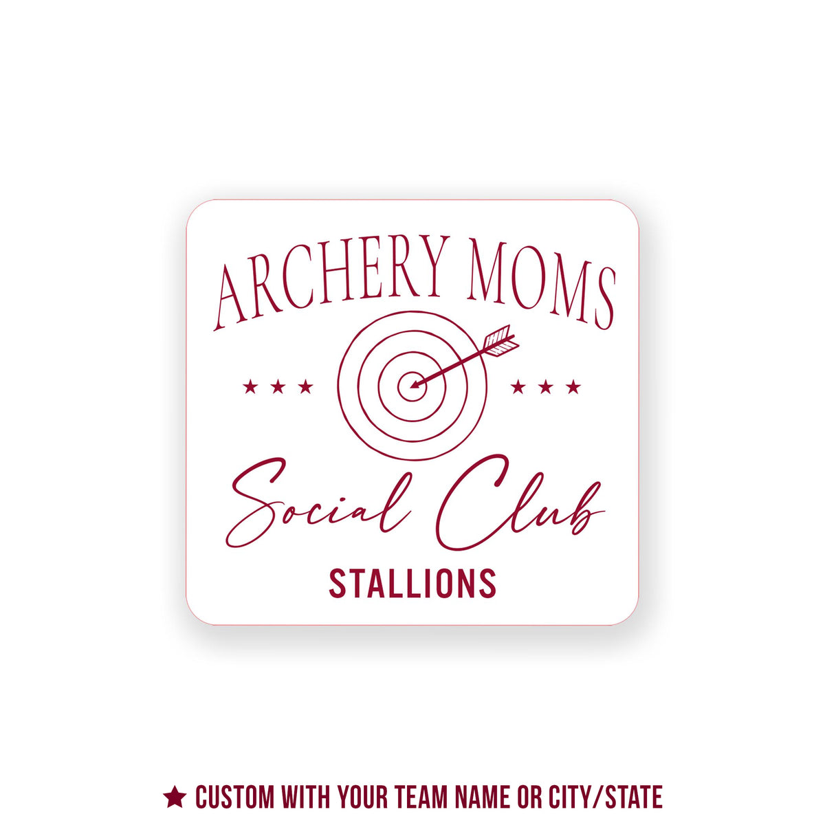 Vinyl Sticker-Archery Moms Social Club | School Team