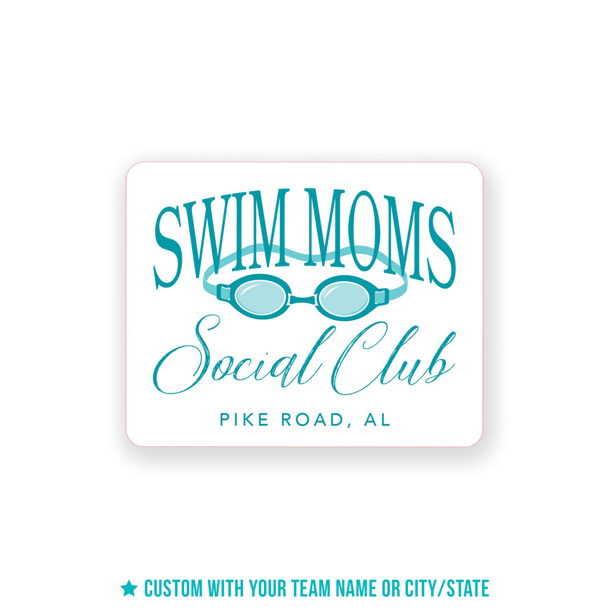 Vinyl Sticker-Swim Moms Social Club | School Team