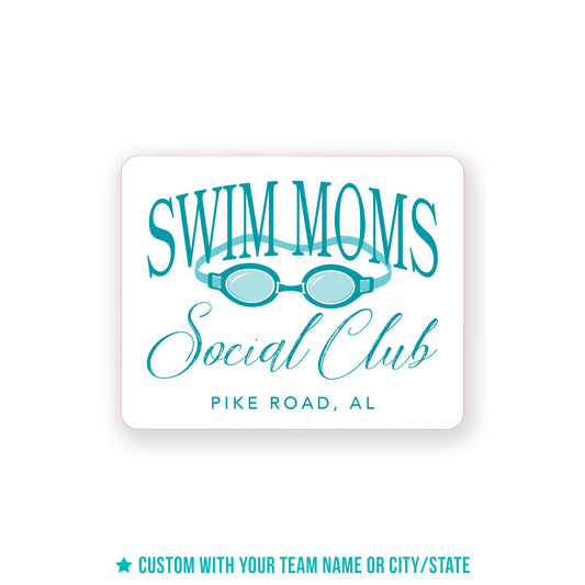 Vinyl Sticker-Swim Moms Social Club | School Team