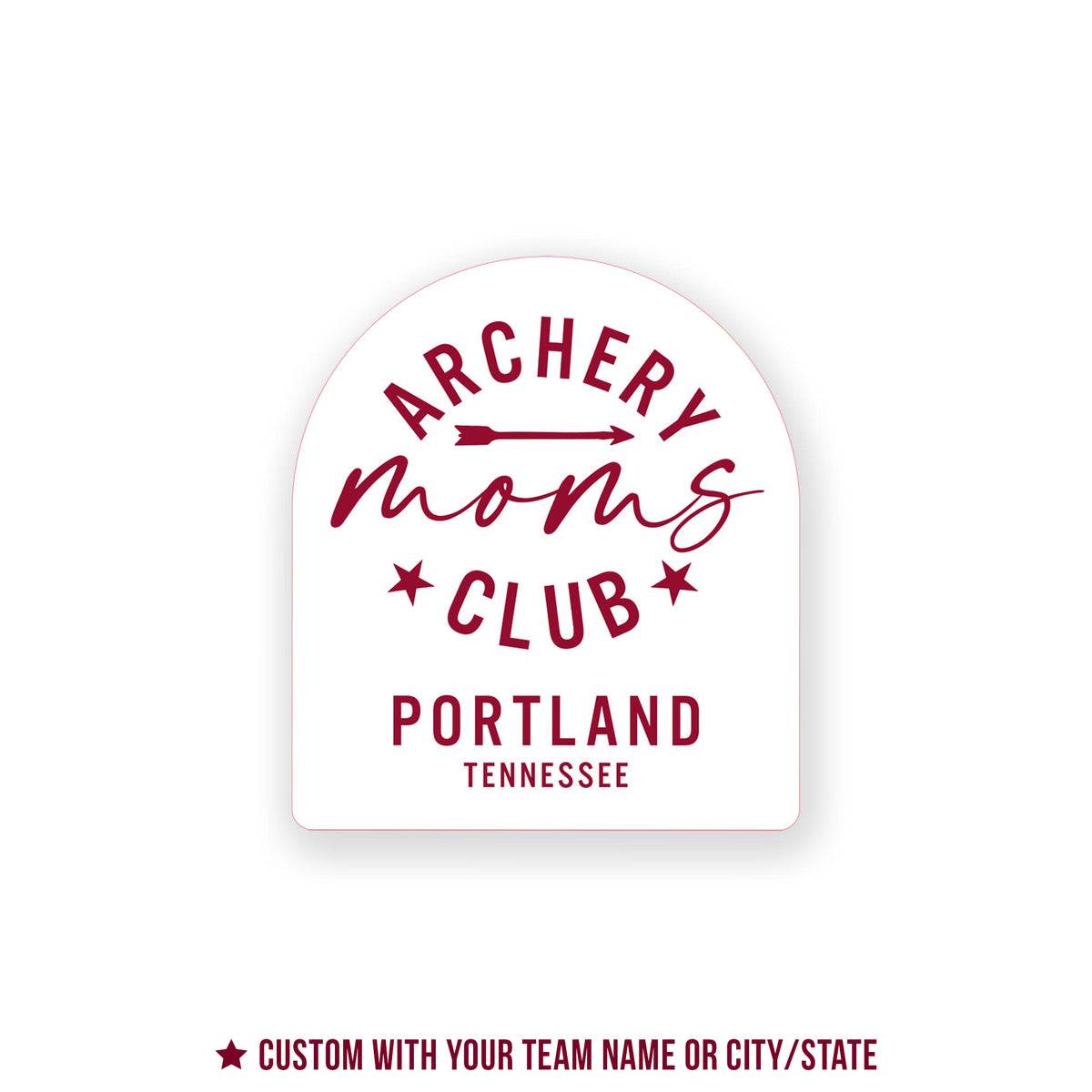 Vinyl Sticker-Archery Mom Club | Hometown | School Team
